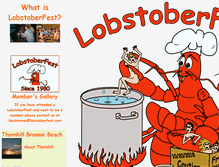 Tablet Screenshot of lobstoberfest.com